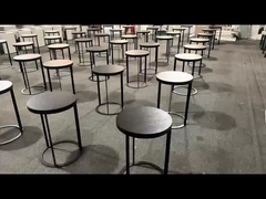 Steel Frame Round Marble Coffee Table Powder Coated Coffee Tea Table