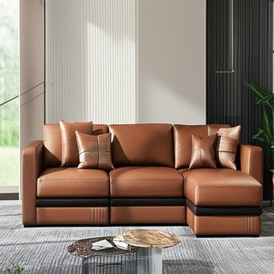 quality Find Your Perfect Fit with Various Sizes Italian Leather Sofa Set and Cushions factory